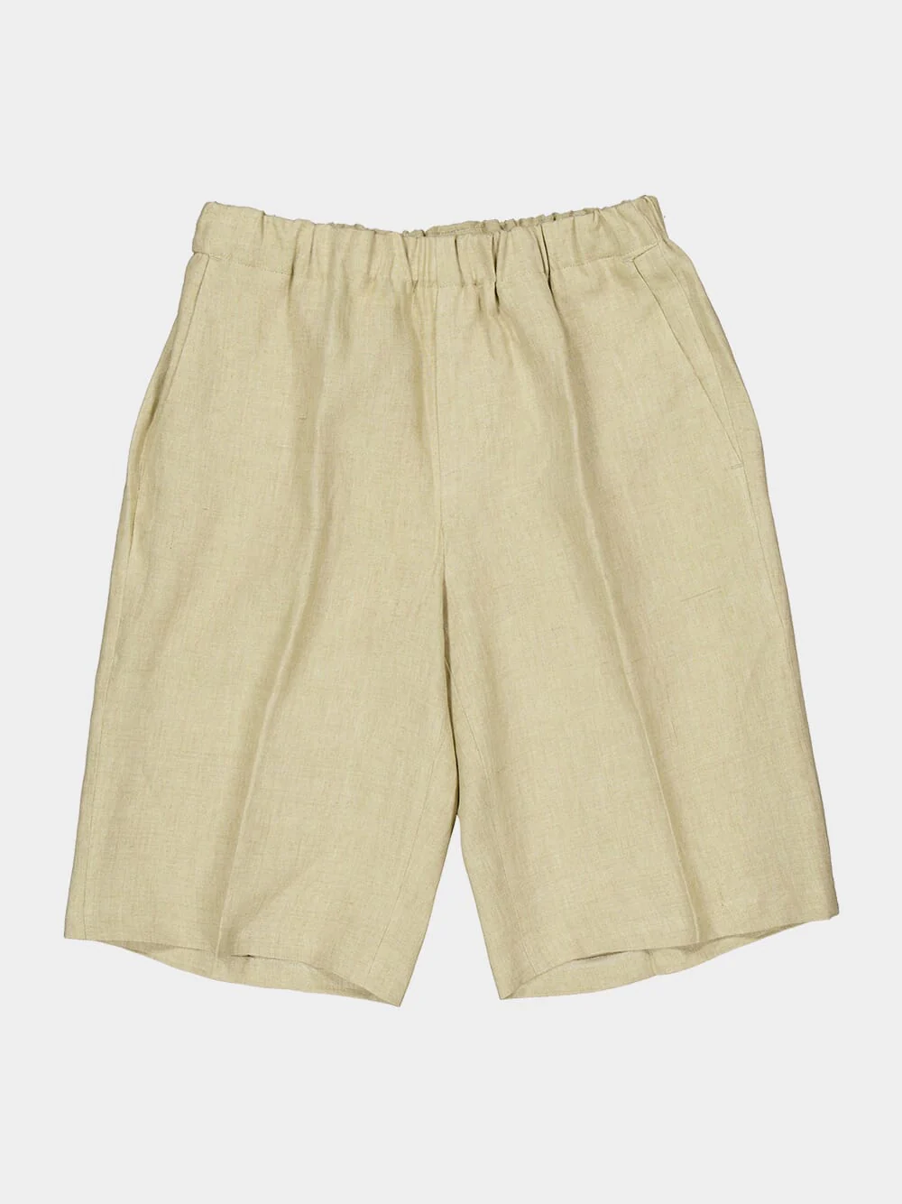 Beige Linen Bermuda Shorts - Image 5