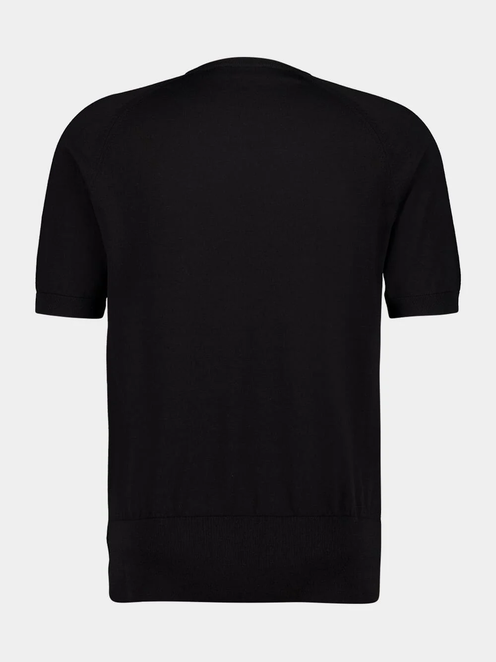 Black Short-Sleeve Cotton Jumper - Image 2