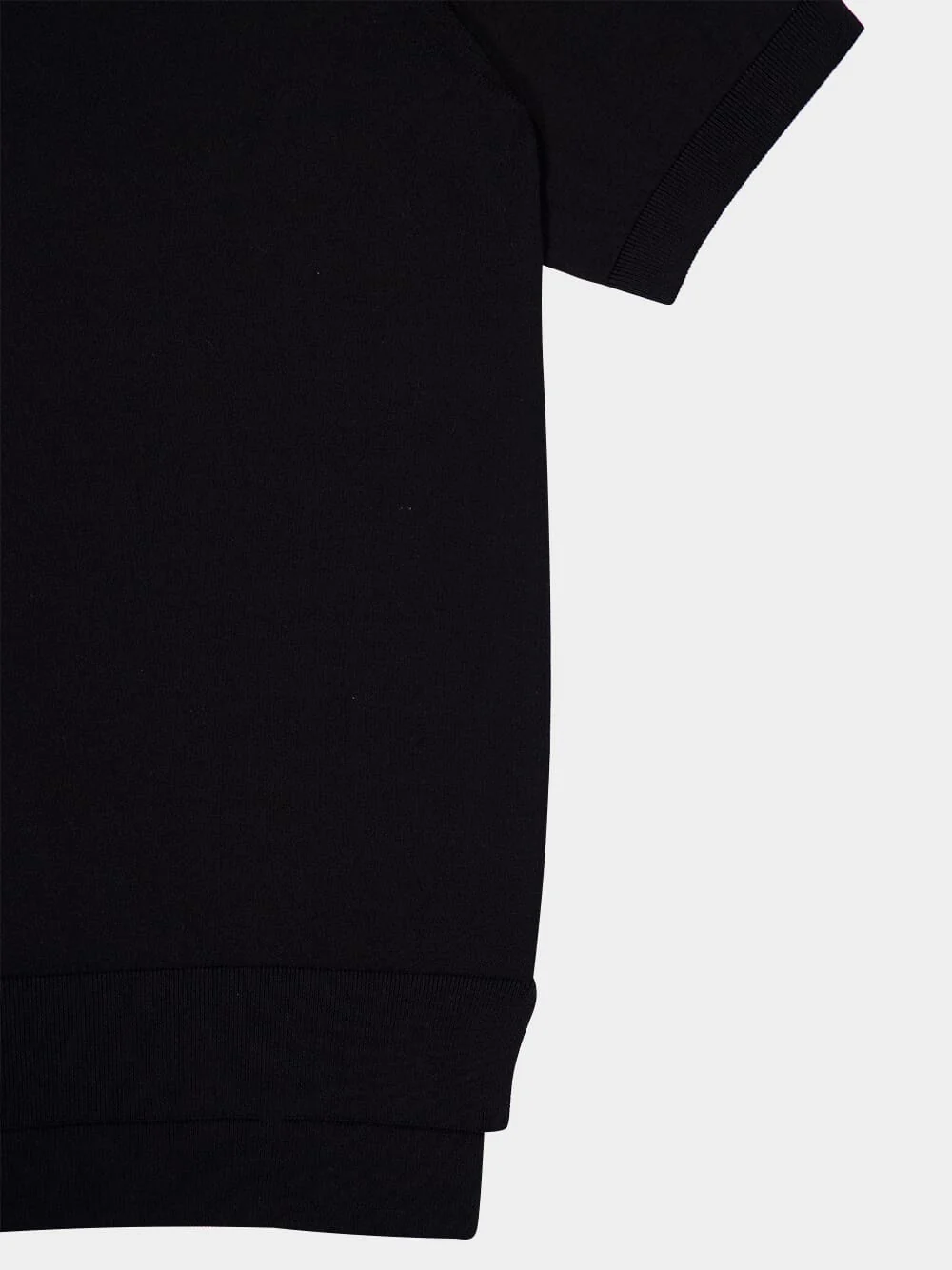 Black Short-Sleeve Cotton Jumper - Image 4