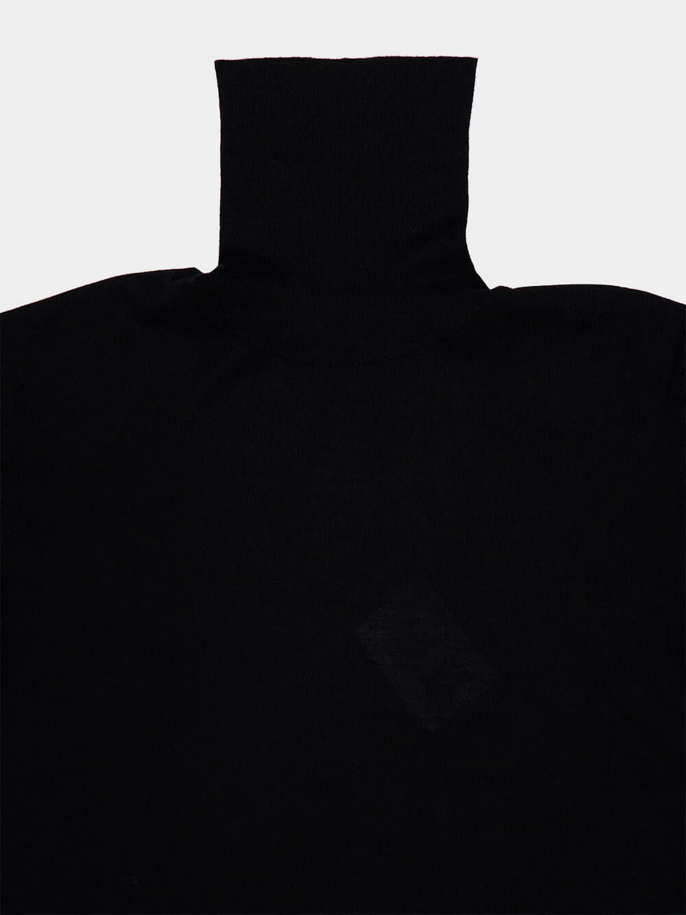 Black Virgin Wool High-Neck Jumper - Image 3
