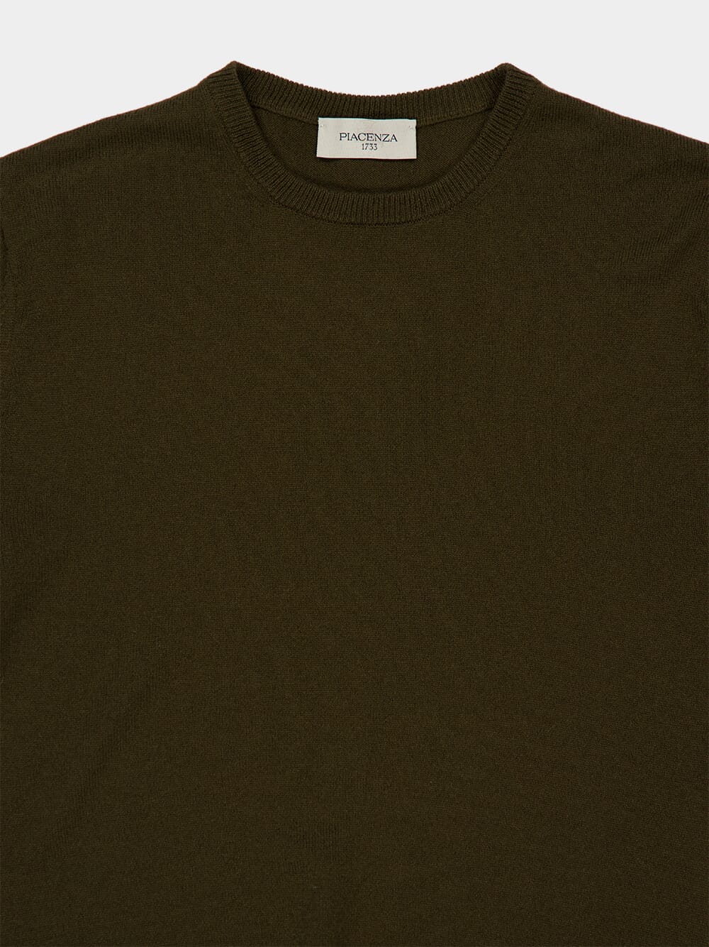Brown Cashmere Crewneck Sweater - Image 3