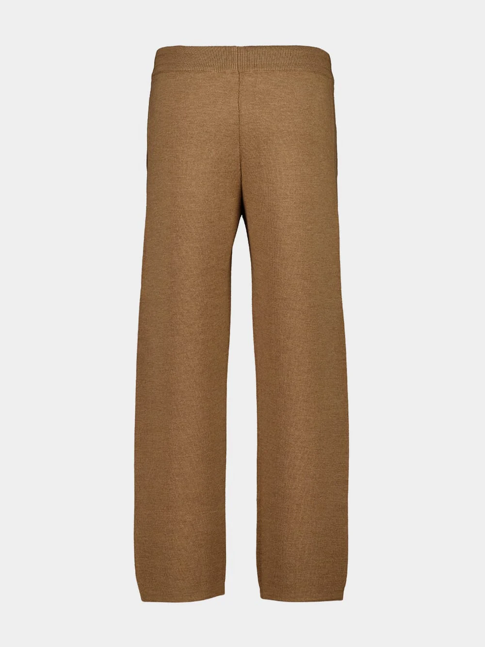 Camel Wool Straight Trousers - Image 2