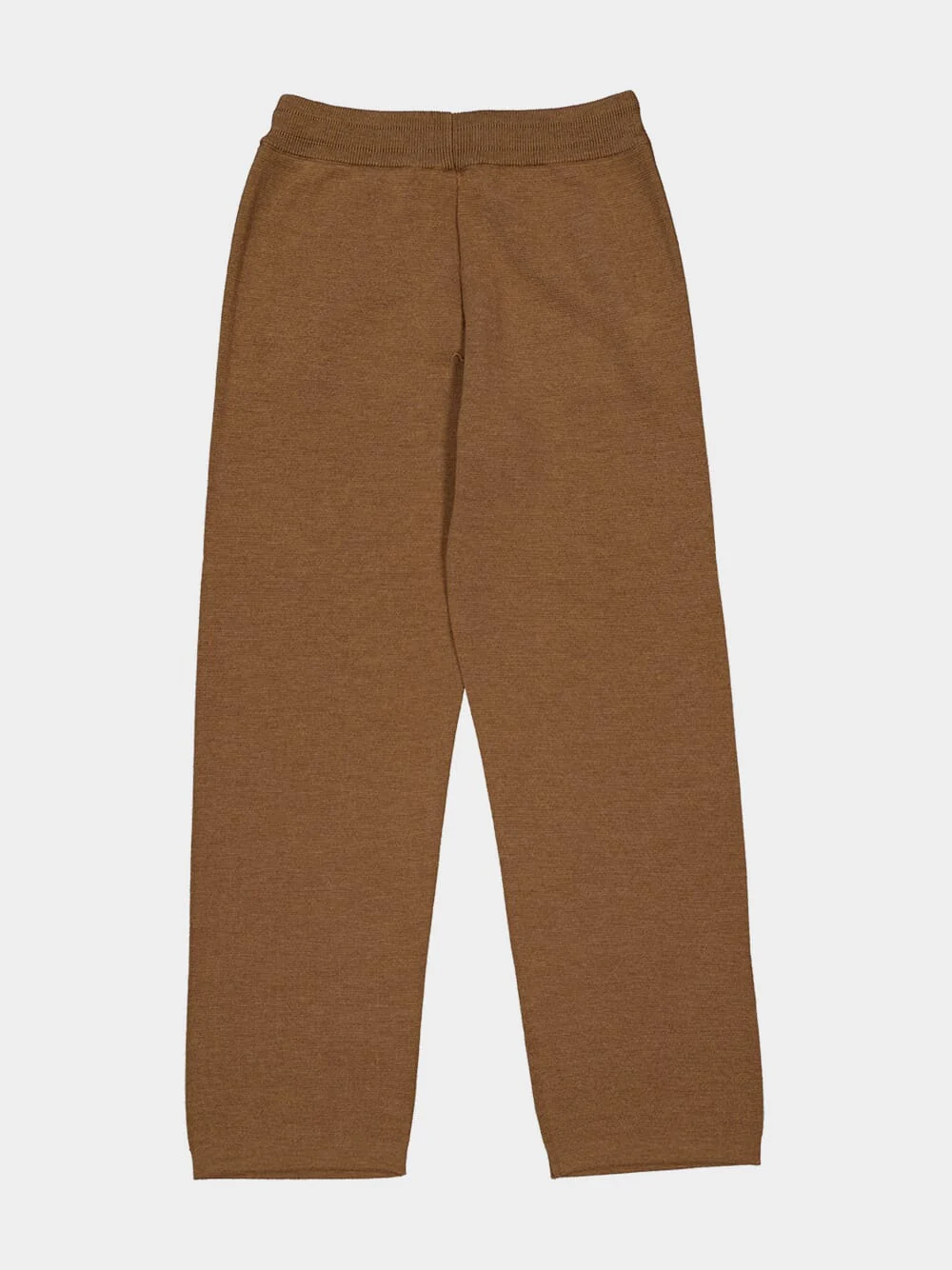 Camel Wool Straight Trousers - Image 5