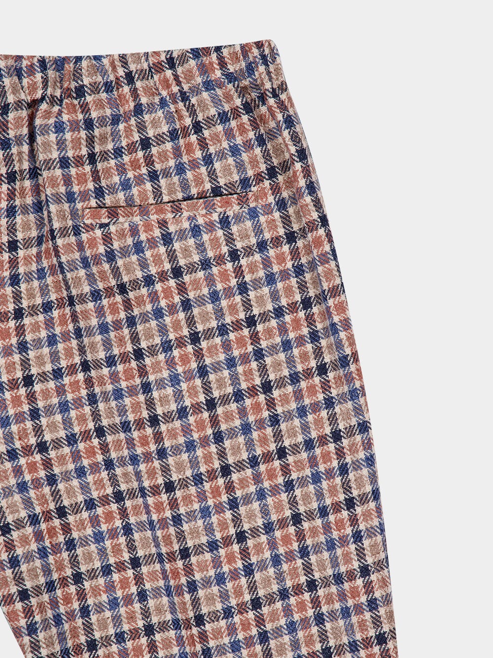 Checked Linen Cotton Straight-Leg Trousers - Image 4