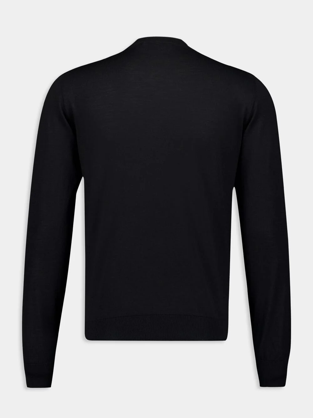 Black Lightweight merino wool crewneck - Image 2