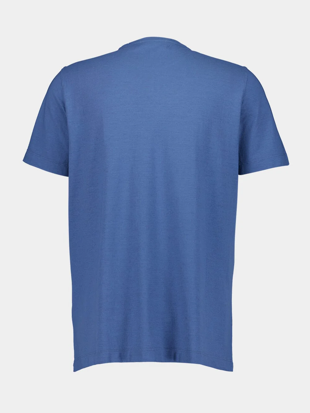 Blue Cotton Crew Neck T-Shirt - Image 2