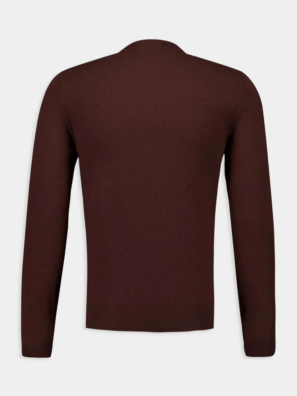 Brown Cashmere Crewneck Sweater - Image 2