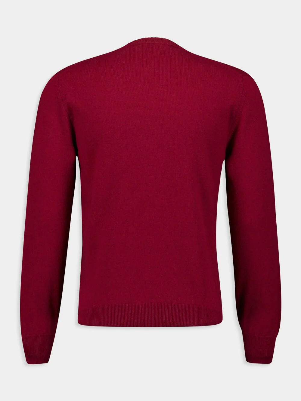 Burgundy Cashmere Crewneck Sweater - Image 2