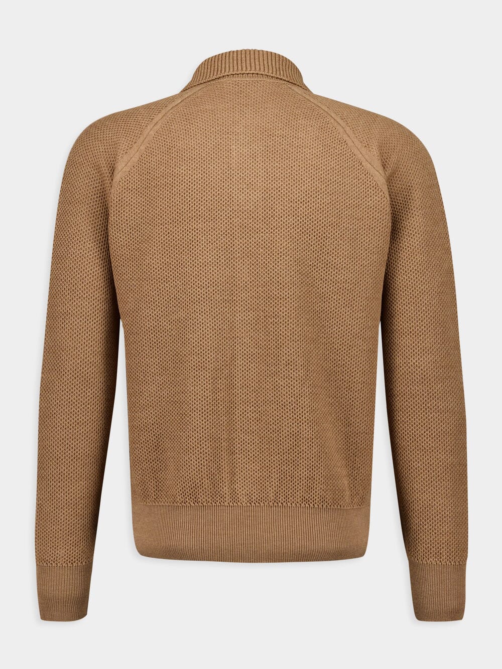 Camel Virgin Wool Button-Up Overshirt - Image 2