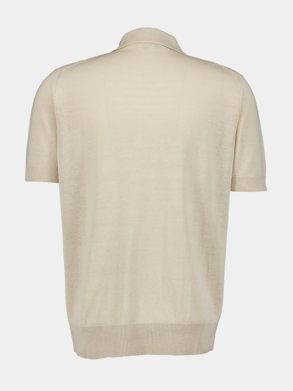 Cream Sand and Wave Polo Shirt - Image 2