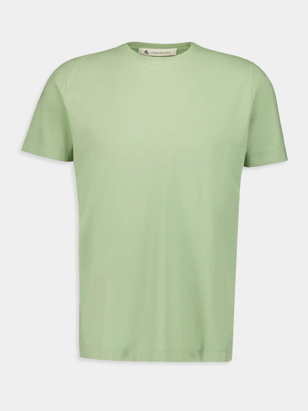 Light Green Cotton Crew Neck T-Shirt