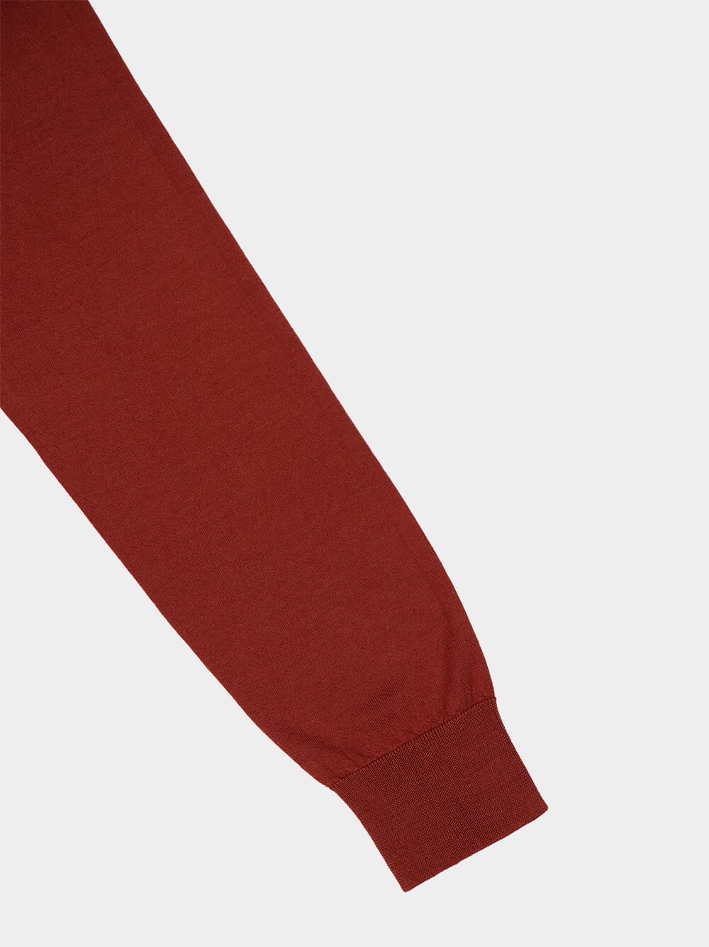 Merino Wool Silk Rust Button-Up Shirt - Image 4