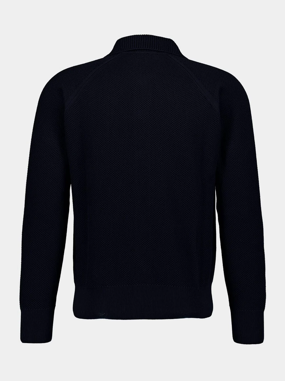 Navy Blue Buttoned Cotton Overshirt - Image 2