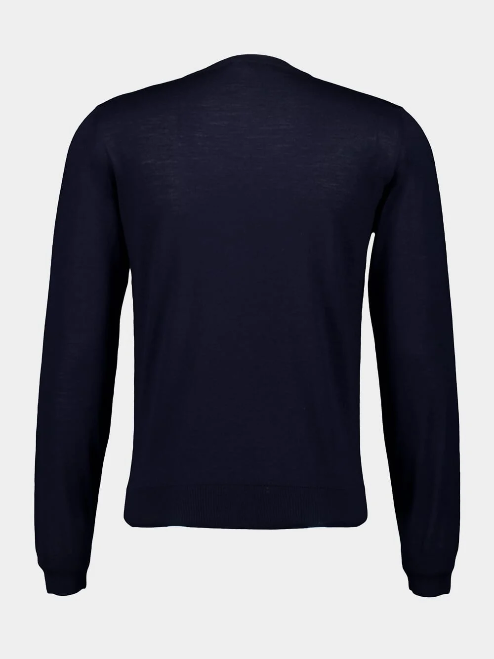 Navy Lightweight Merino Wool Crewneck - Image 2
