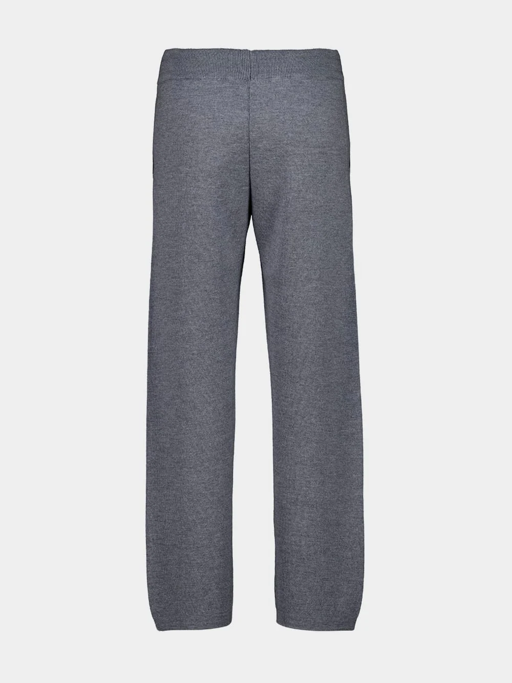 Dark Grey Wool Straight Trousers - Image 2