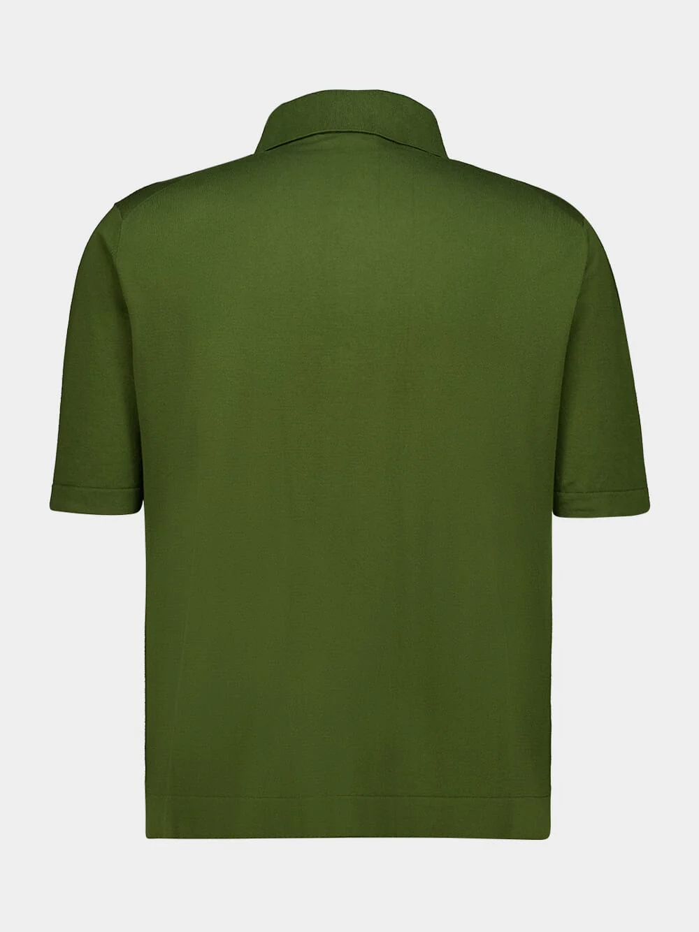 Forest Green Cotton Polo Shirt - Image 2