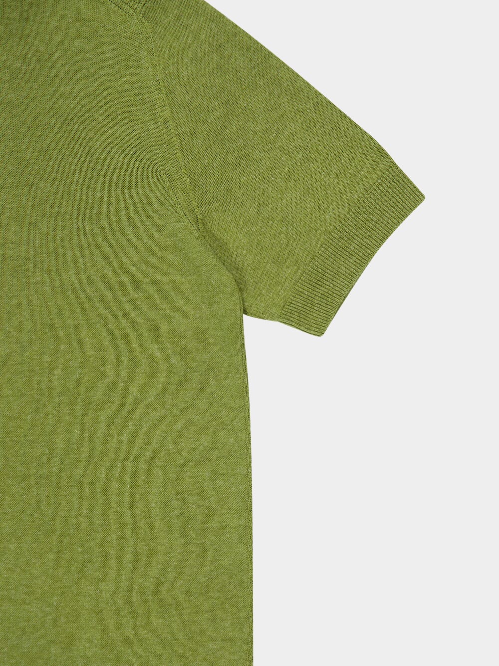 Green Silk-Linen Polo Shirt - Image 4