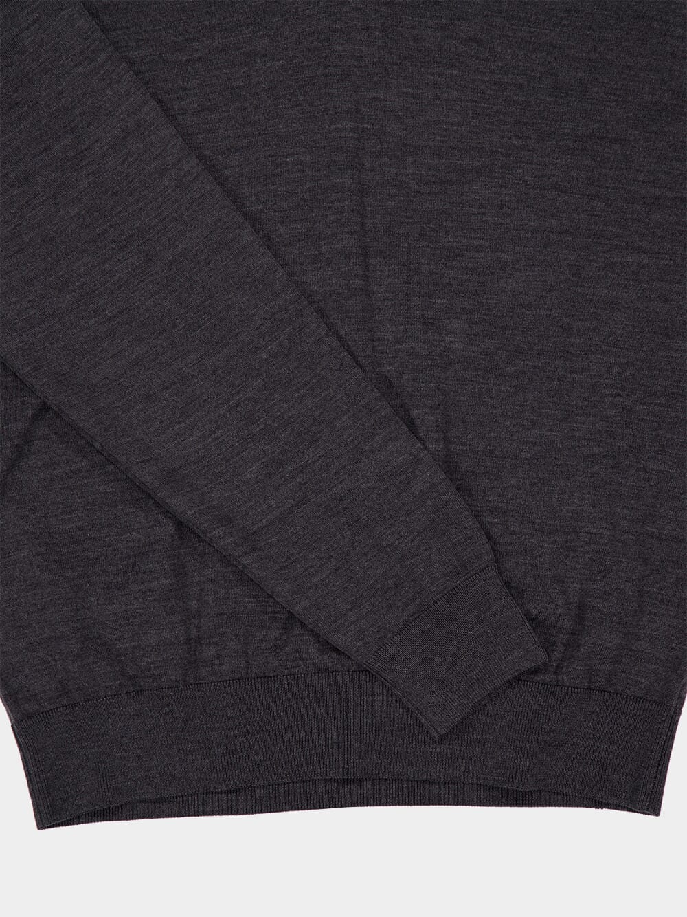 Grey Virgin Wool V-Neck Jumper - Image 4