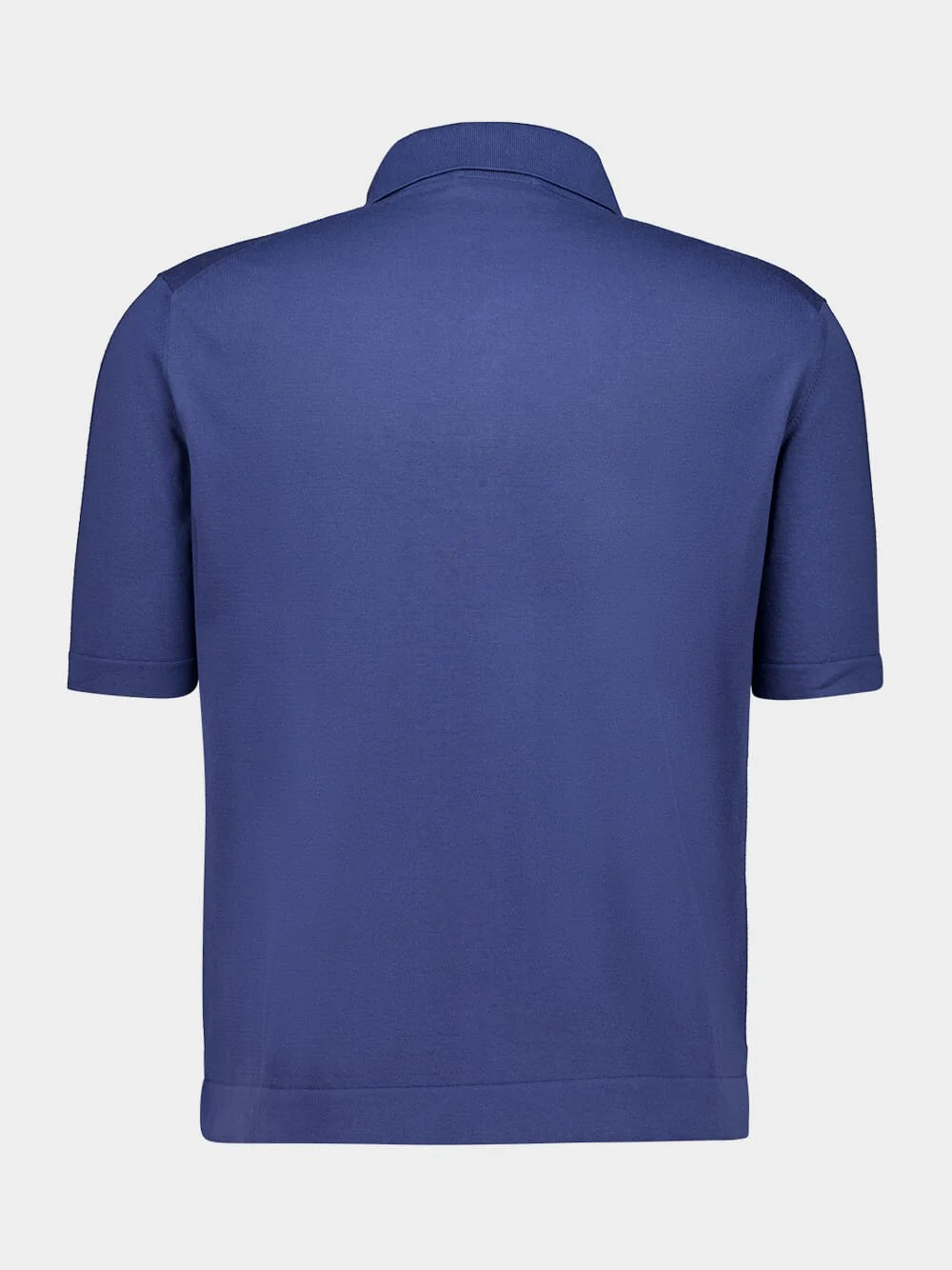 Light Blue Cotton Knit Polo - Image 2