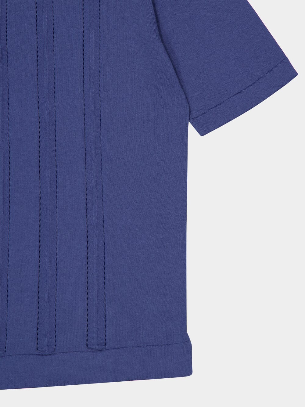 Light Blue Cotton Knit Polo - Image 4