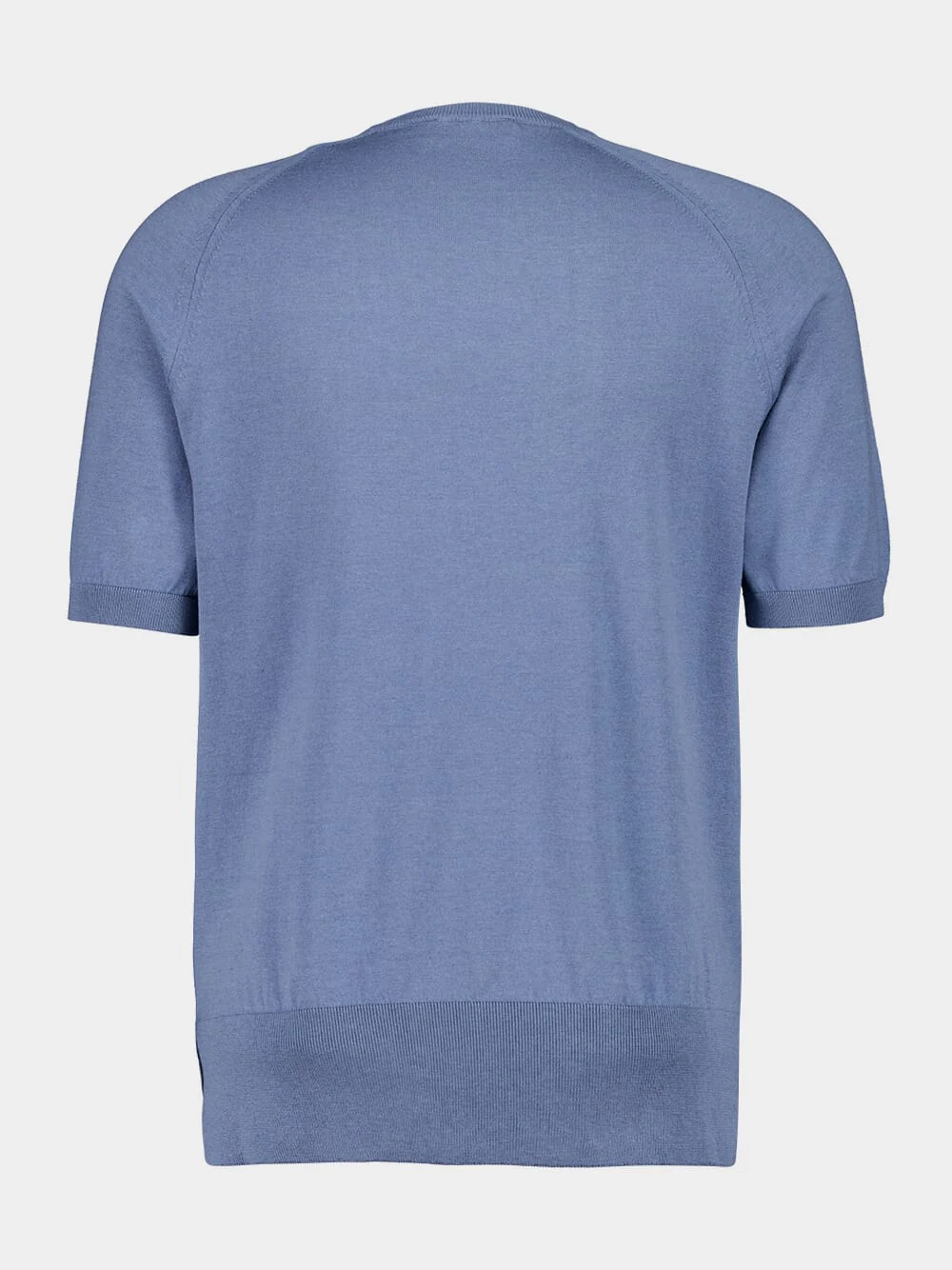 Light Blue Short-Sleeve Cotton Jumper - Image 2
