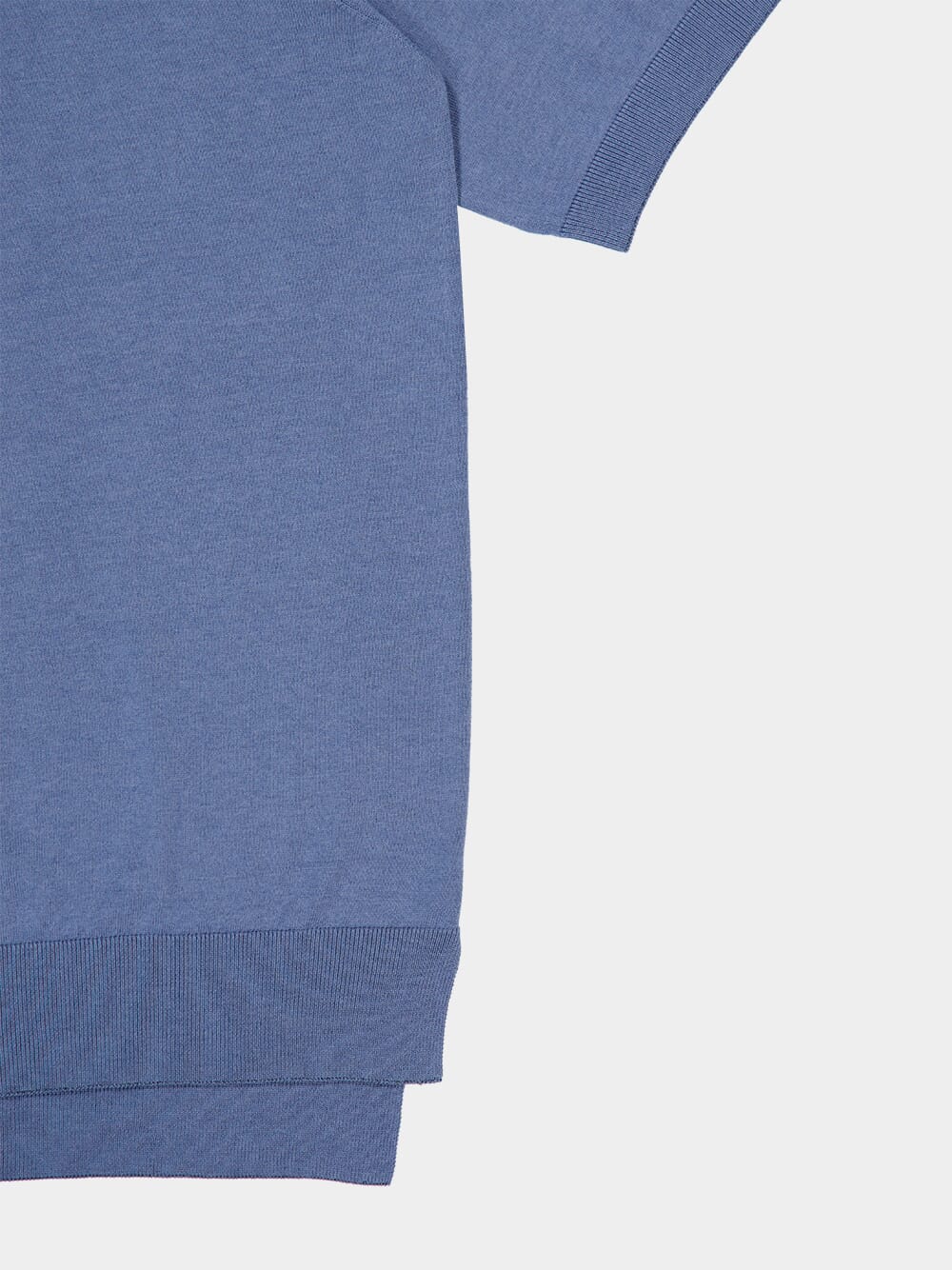 Light Blue Short-Sleeve Cotton Jumper - Image 4