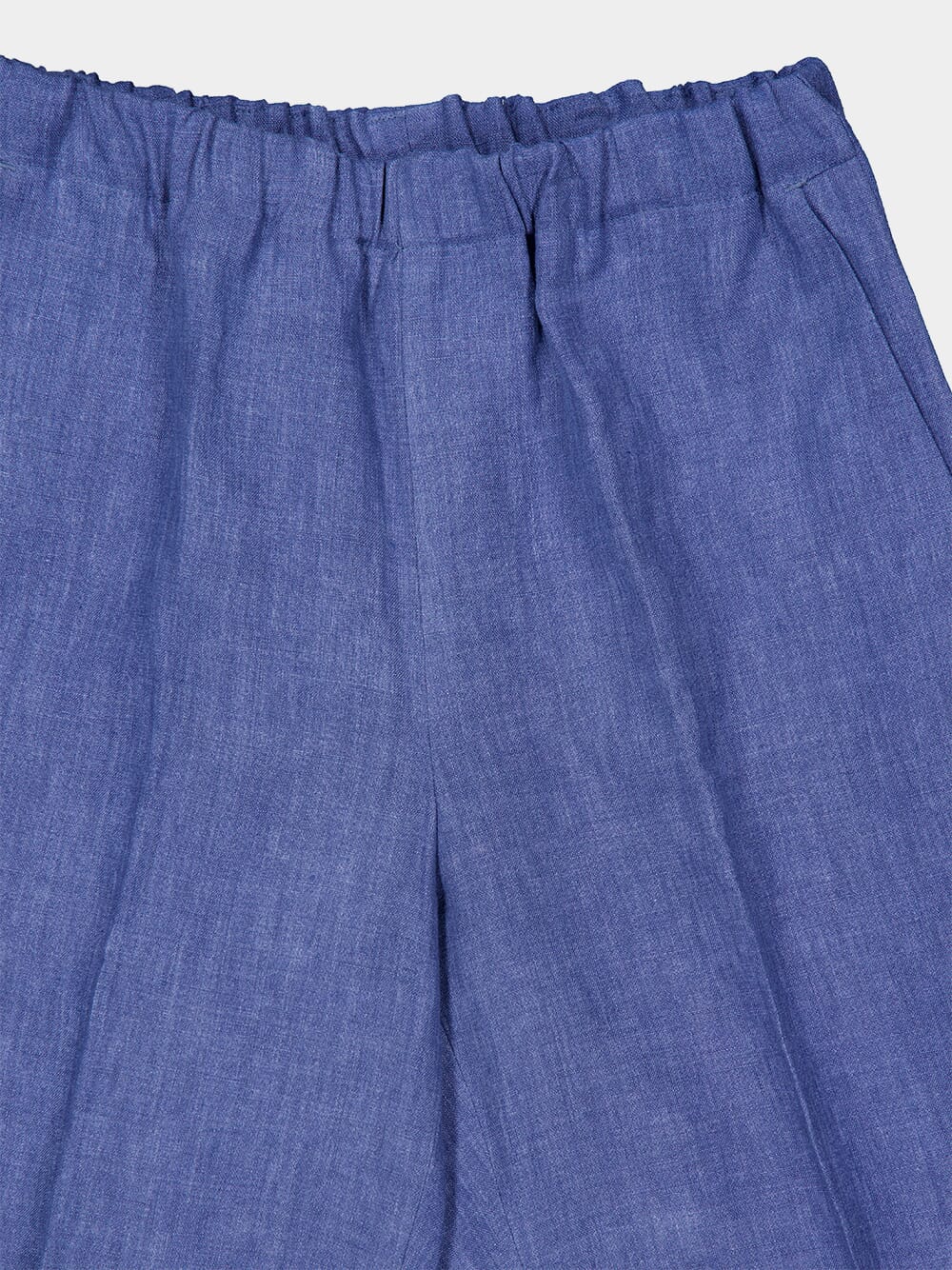 Light Denim Linen Bermuda Shorts - Image 3
