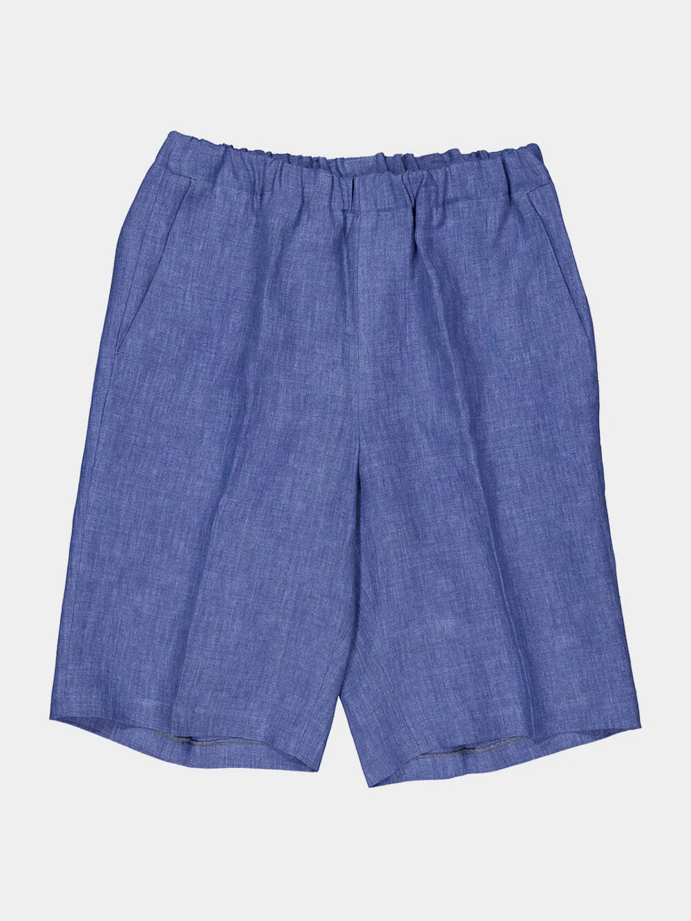 Light Denim Linen Bermuda Shorts - Image 5