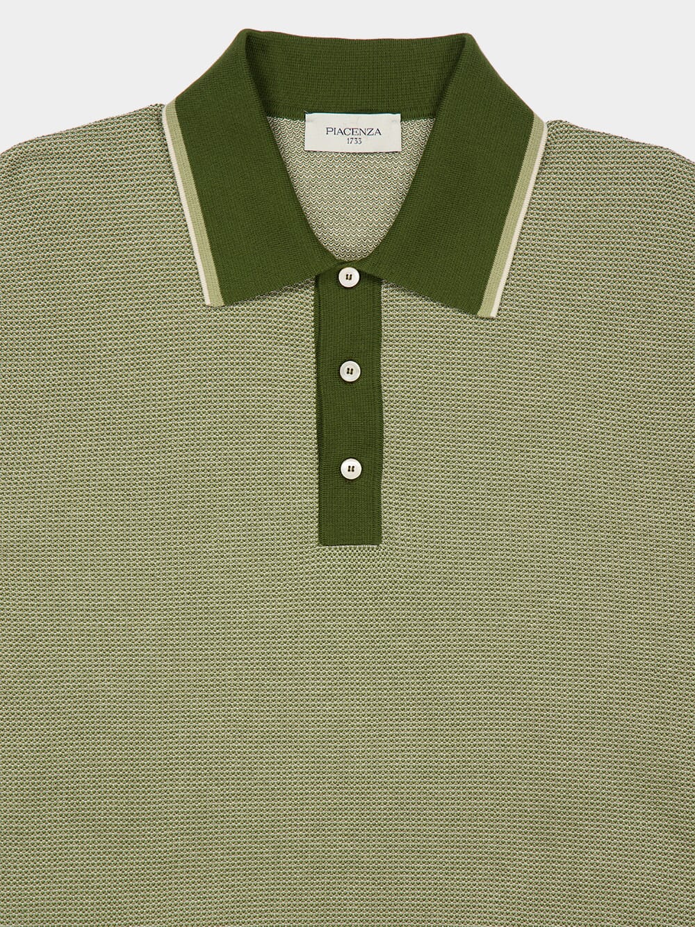 Light Green Cotton Knit Polo - Image 3