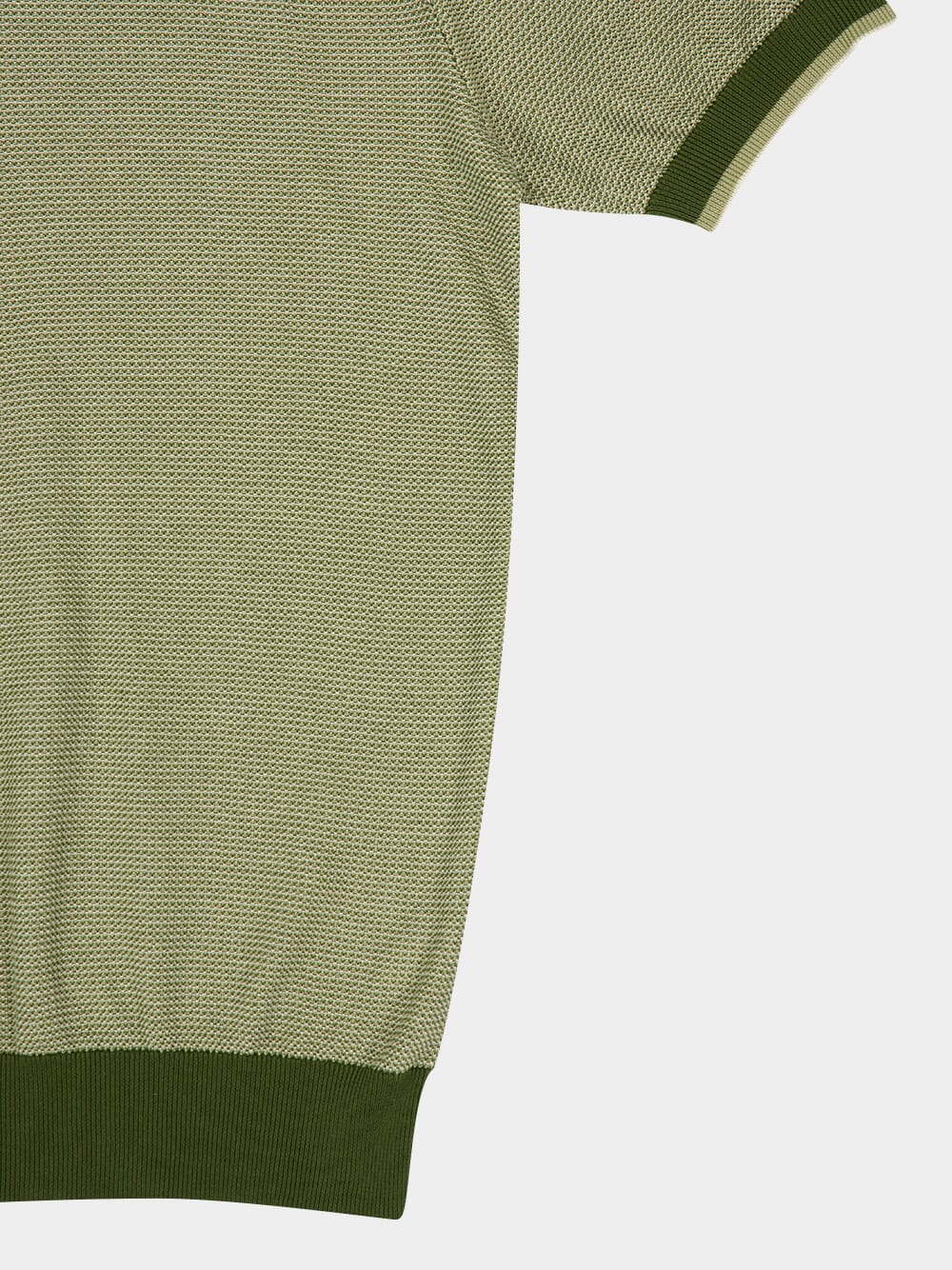 Light Green Cotton Knit Polo - Image 4
