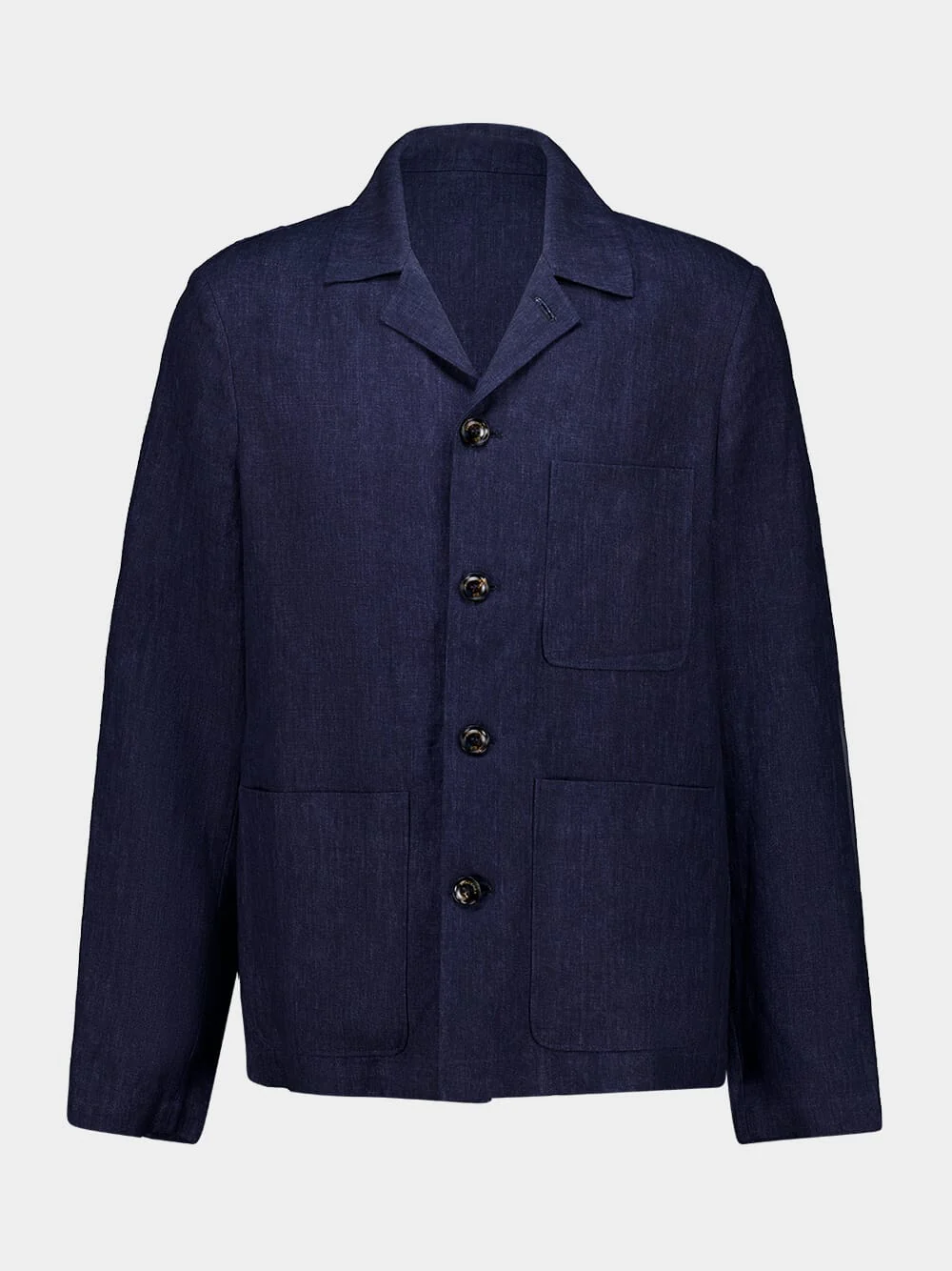 Navy Blue Linen Chore Jacket