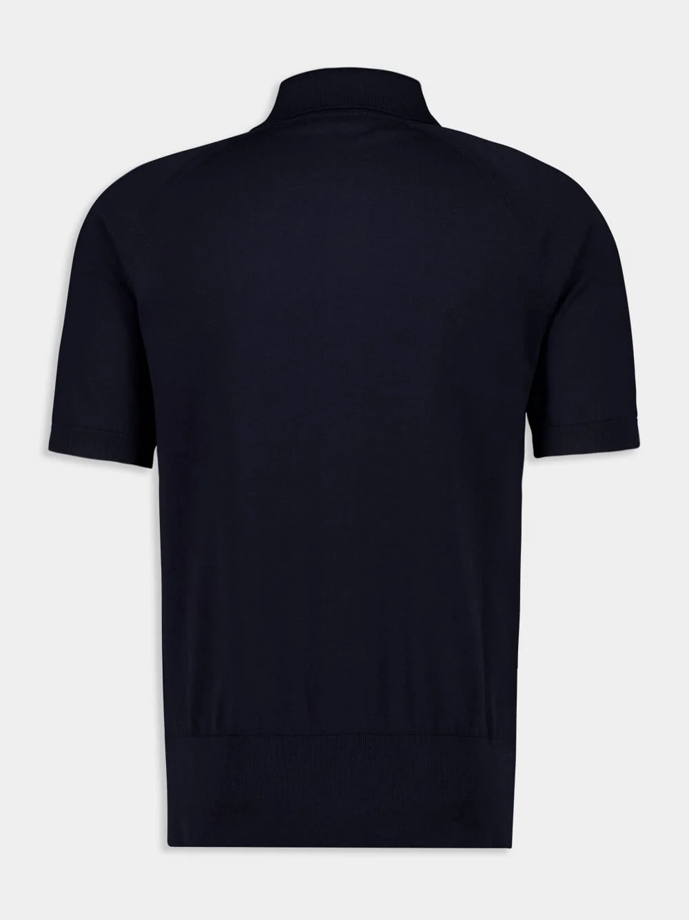 Navy Blue Short-Sleeve Button-Up Shirt - Image 2