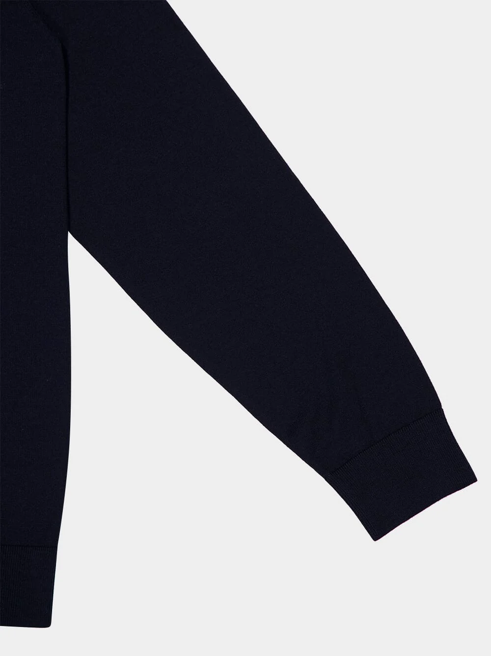 Navy Blue V-Neck Buttoned Cotton Cardigan - Image 4