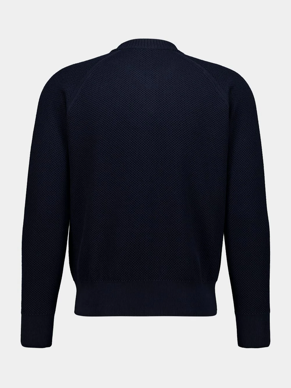 Navy Blue Zipped Cotton Bomber - Image 2