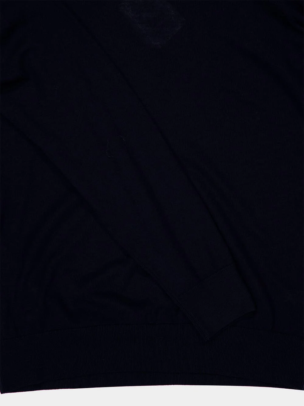 Navy Virgin Wool High-Neck Jumper - Image 4