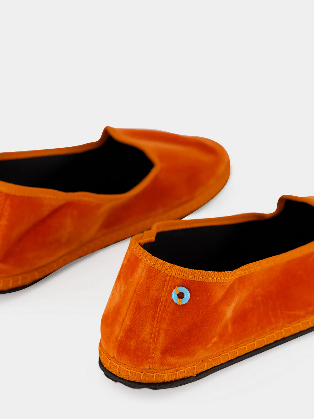 Modigliani Flats in Orange Velvet - Image 6