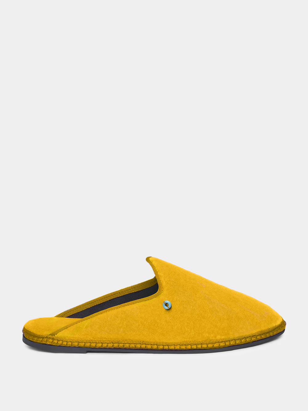Dandy Cotton Velvet Yellow Slippers