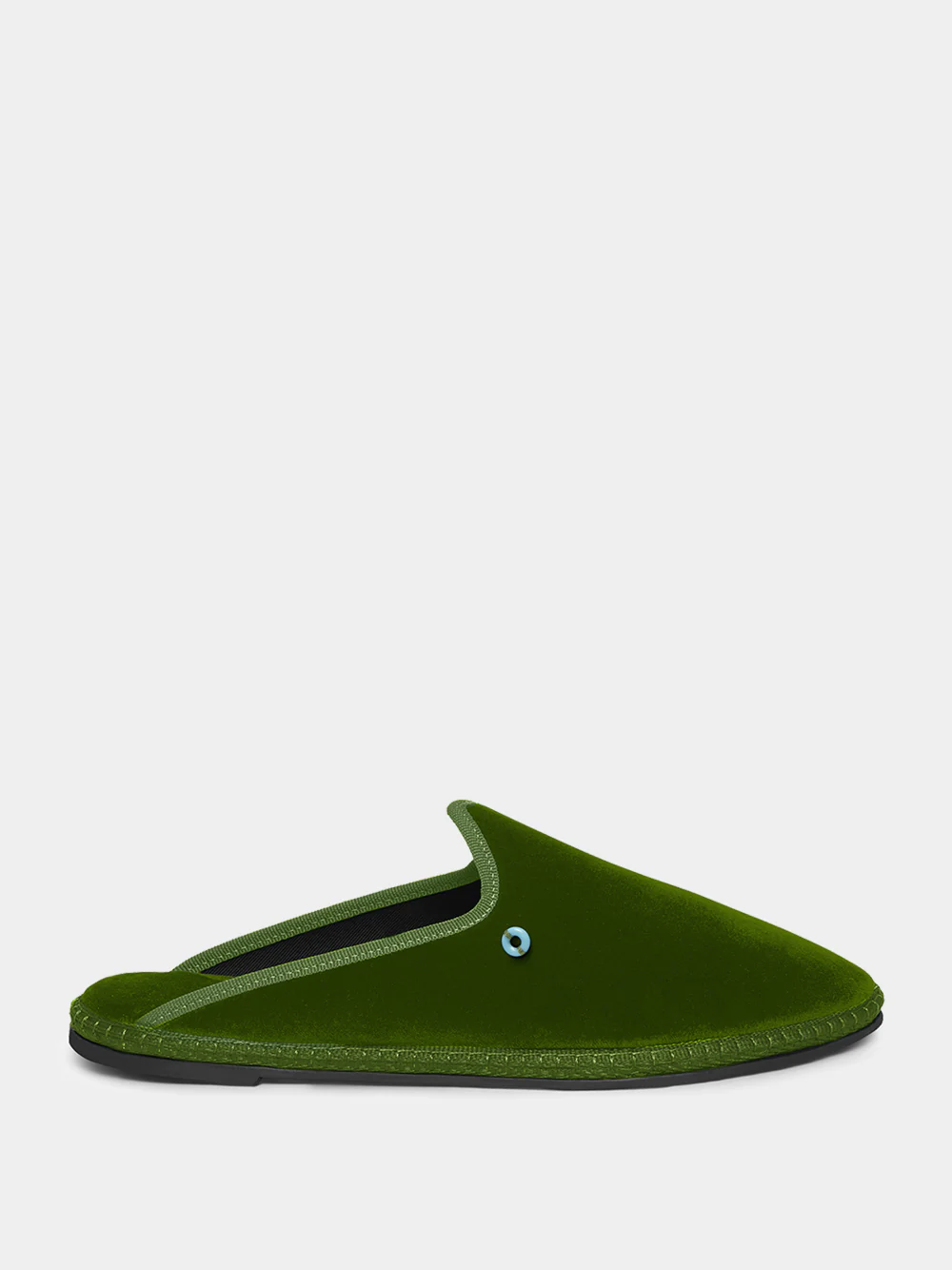Dandy Cotton Velvet Green Slippers