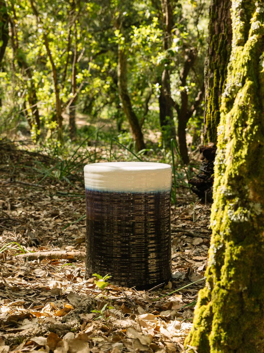 Lager Blue Ceramic Stool - Image 2