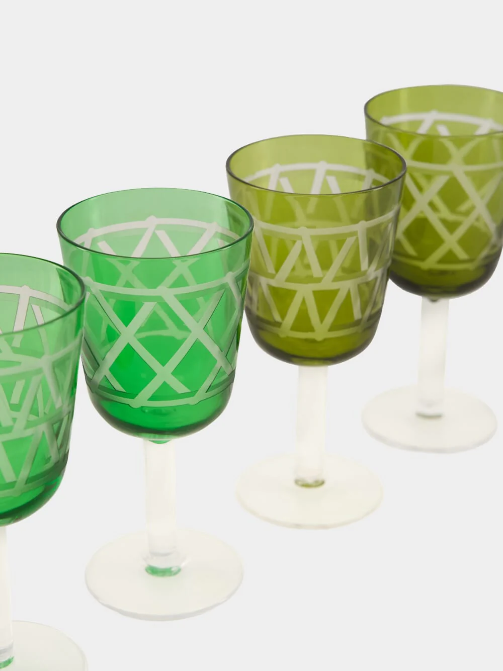Set of 4 Wine Tie Up Glasses - Image 2