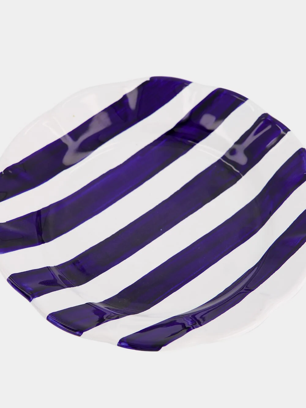 Blue Stripe Dinner Plate - Image 4