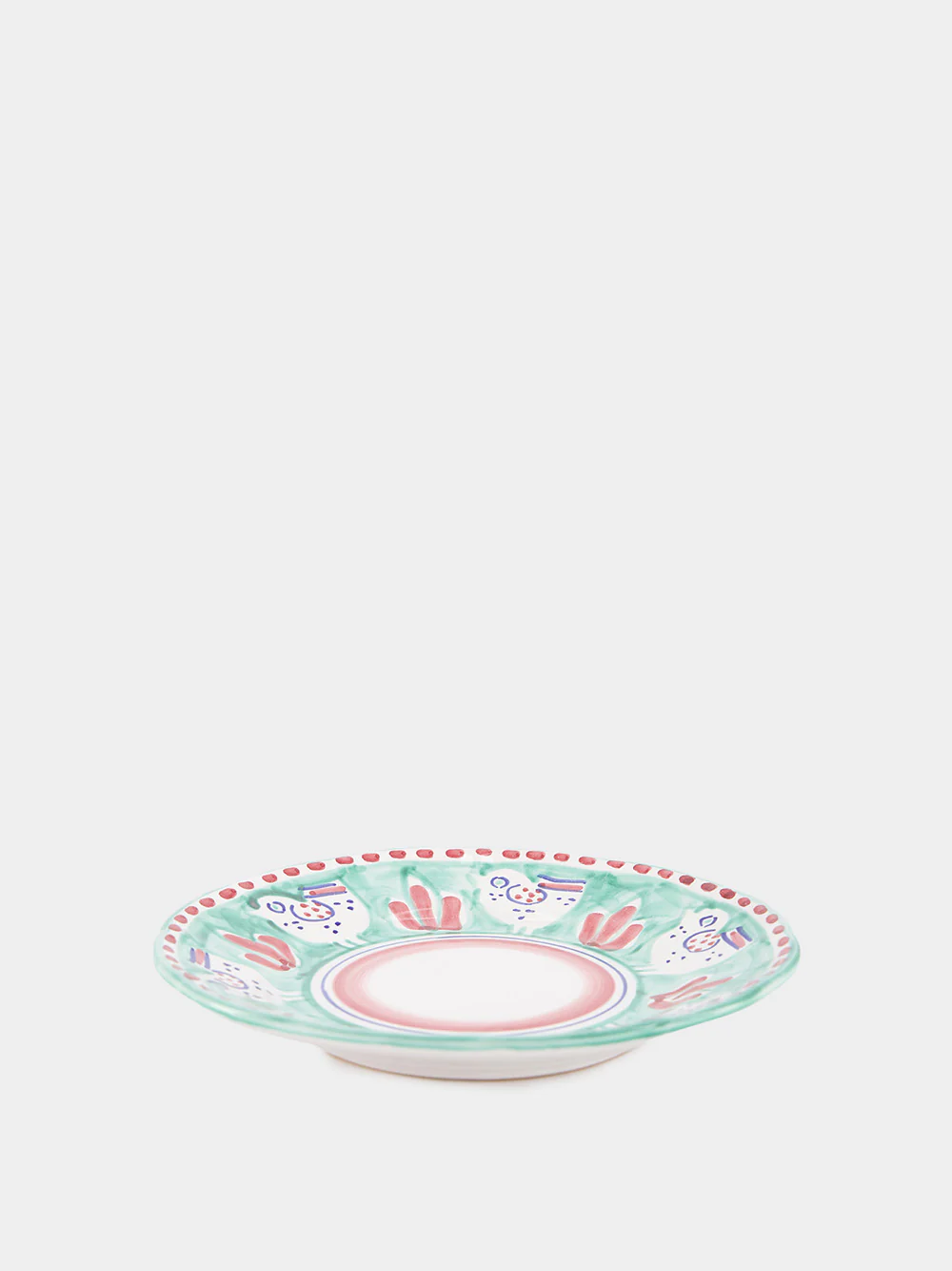Chicken Green Ceramic Dessert Plate - Image 2