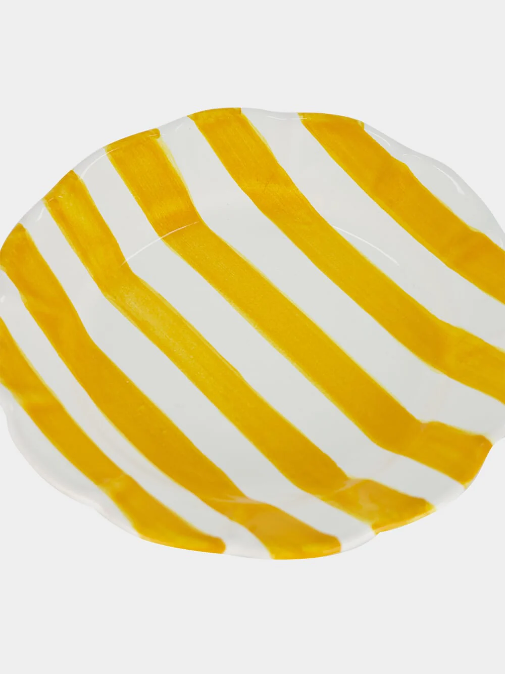Ocher Stripe Dessert Plate - Image 4
