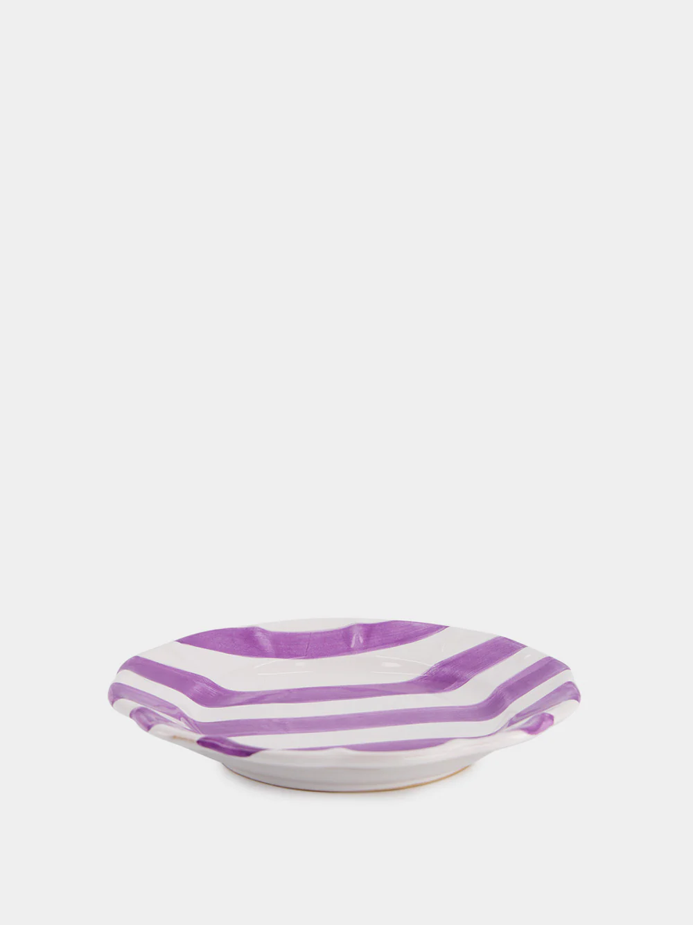 Striped Ceramic Dessert Plate - Image 2