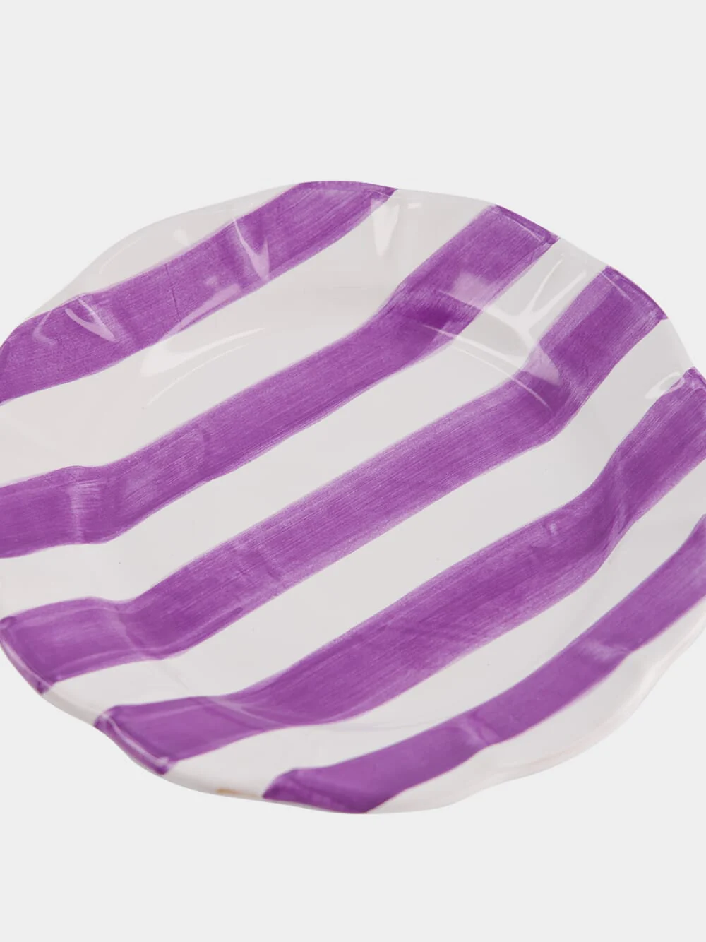 Striped Ceramic Dessert Plate - Image 4