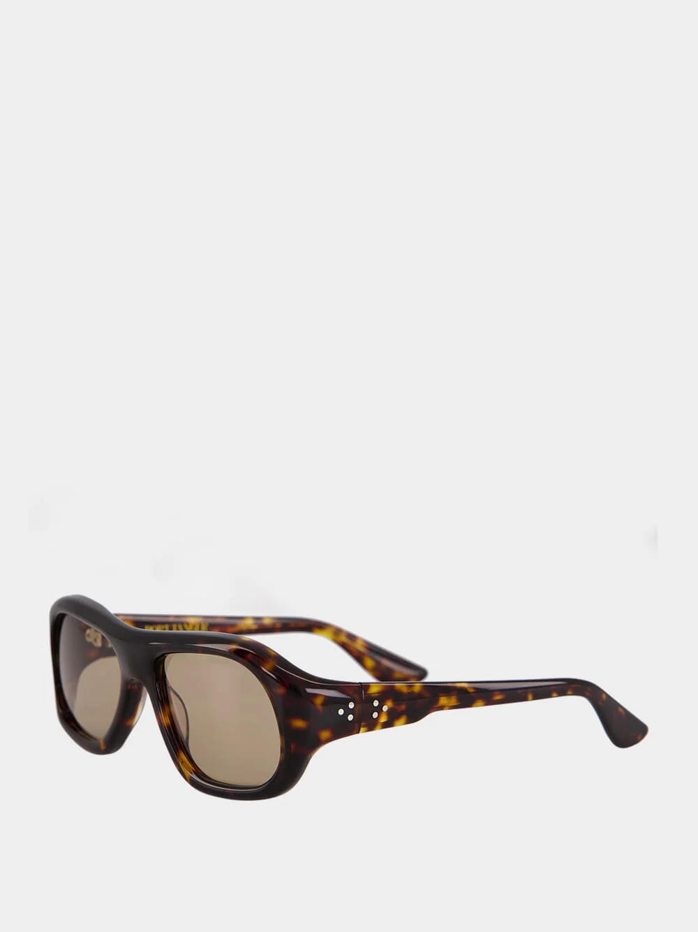 Tortoiseshell Aviator Gray Acetate Sunglasses - Image 4