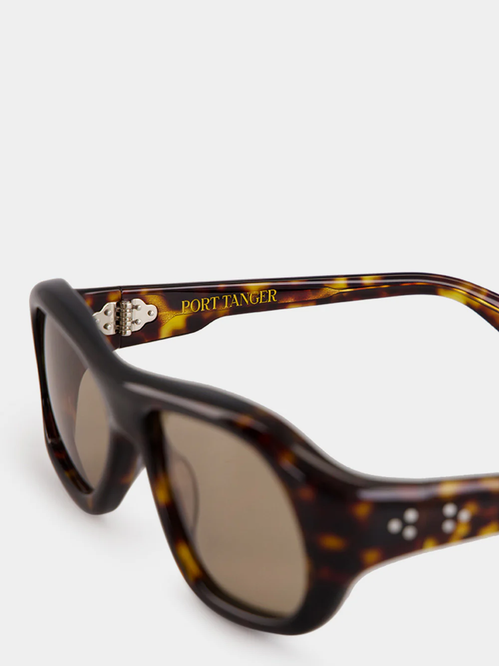 Tortoiseshell Aviator Gray Acetate Sunglasses - Image 6