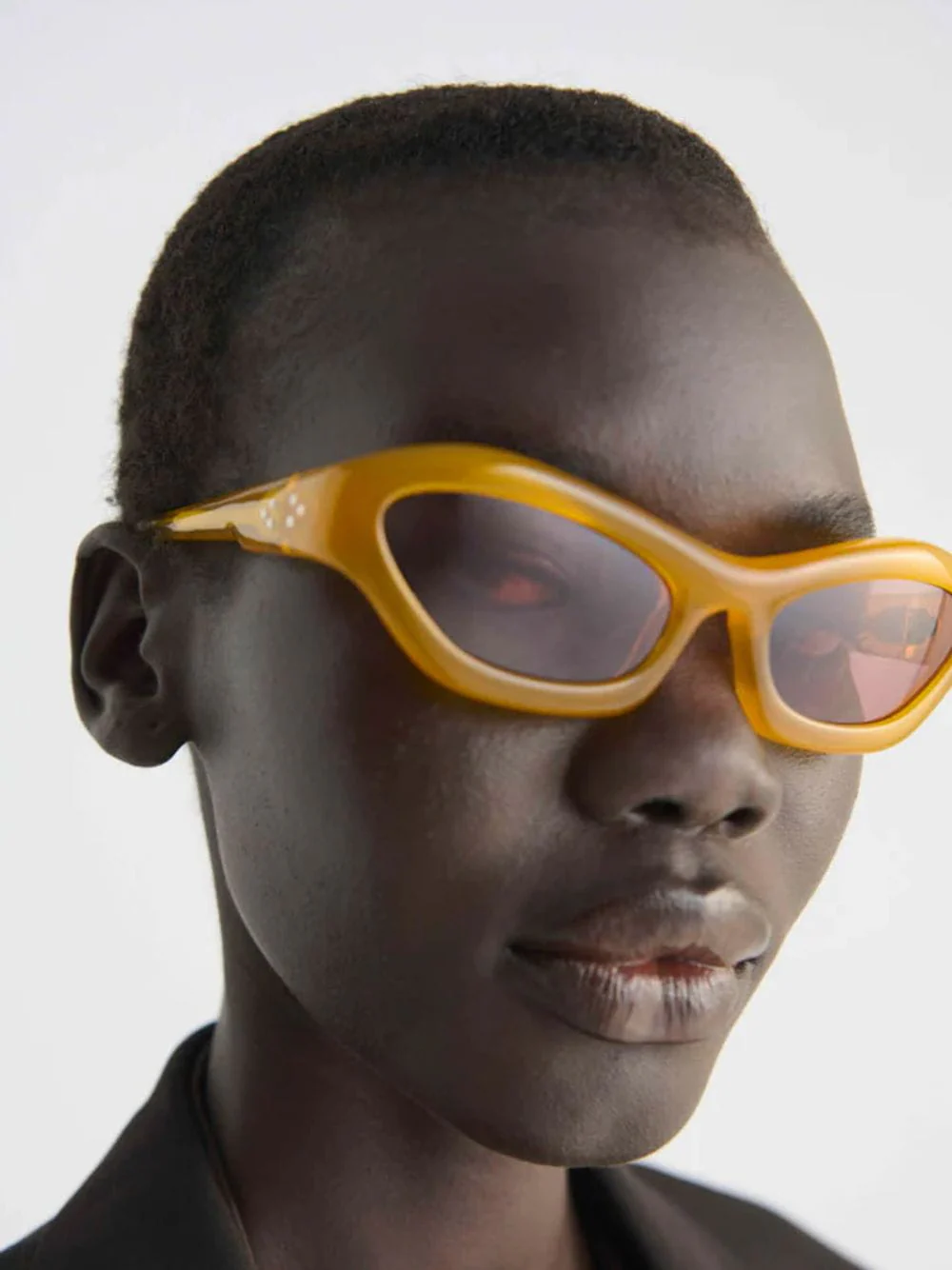 Yellow Cat-Eye Hayya Acetate Sunglasses - Image 2