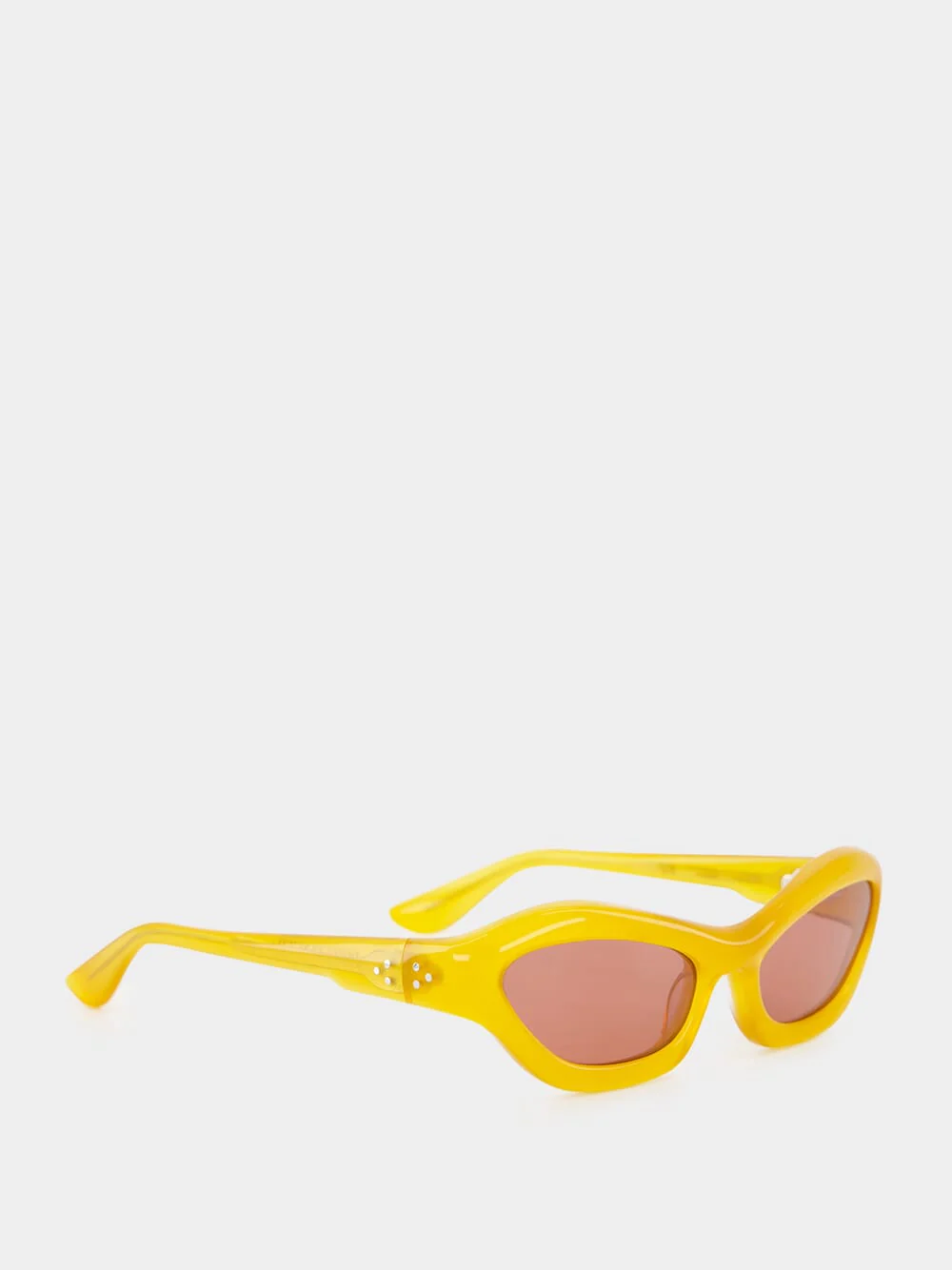 Yellow Cat-Eye Hayya Acetate Sunglasses - Image 3