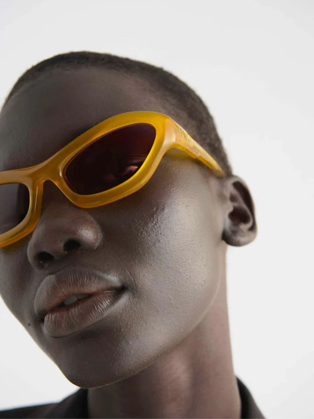 Yellow Cat-Eye Hayya Acetate Sunglasses - Image 4